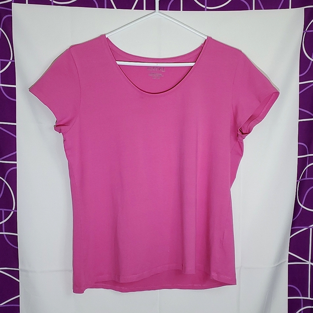 🏷5/$20🏷 My Style Pink Short Sleeve Tee - Sz XLarge (mended holes)